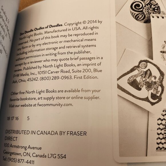 Zen Doodle Oodles of Doodles by Tonia Jenny, Paperback, New Without Tags! - Picture 9 of 9